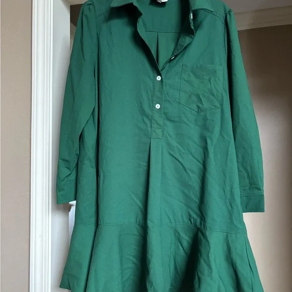Tuckernuck Emerald Green Shirt Dress - Picture 4 of 6